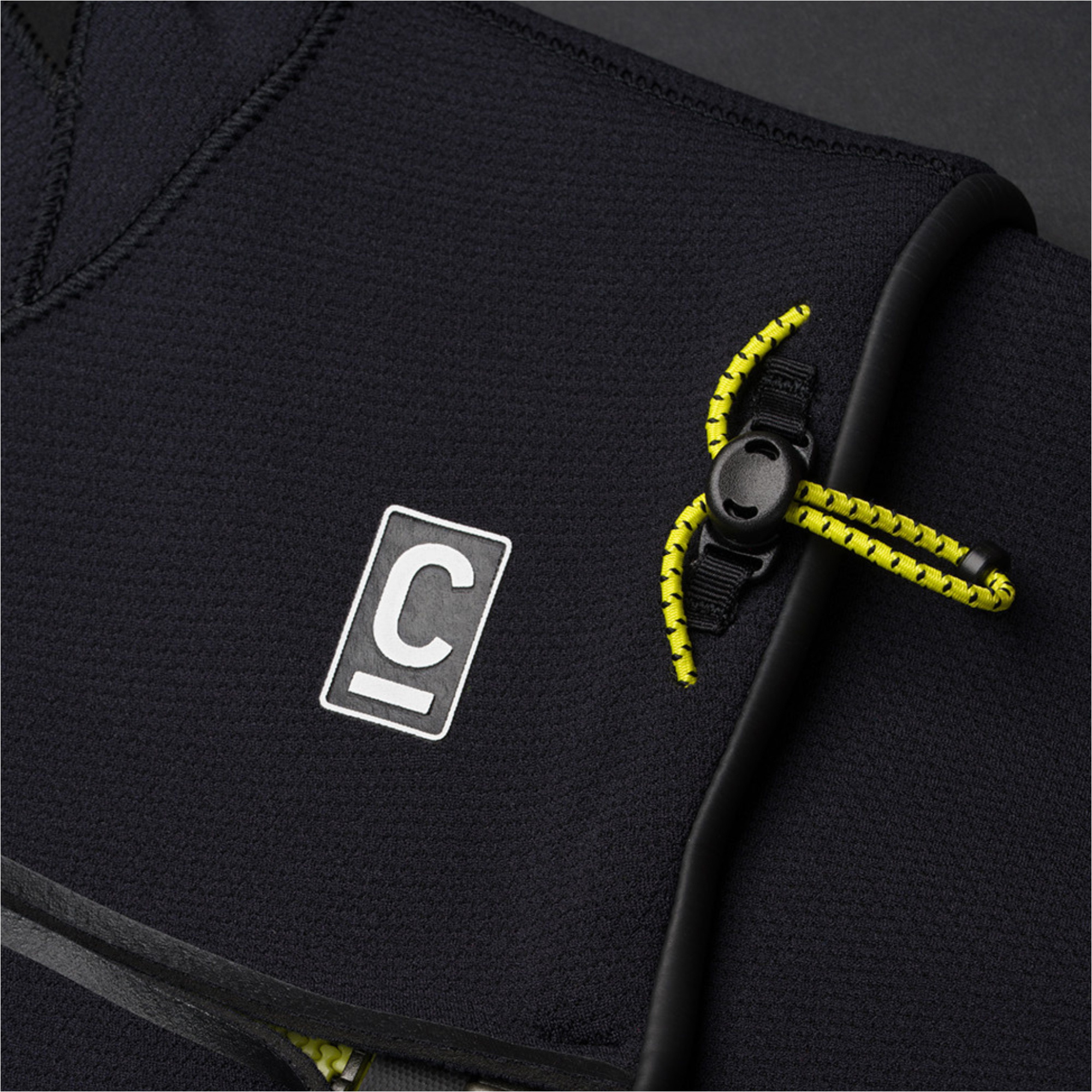2026 C-Skins Mens Nuwave Rewired 6/5mm Hooded Chest Zip Wetsuit CRW65MH - Black / Black / Lime